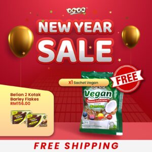NEW YEAR SALES : 2 Kotak Barley Flakes Free 1 Sachet Vegan